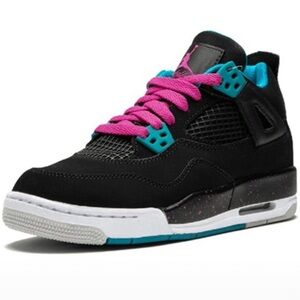 JORDAN 4 RETRO GS 'BLACK VIVID PINK'